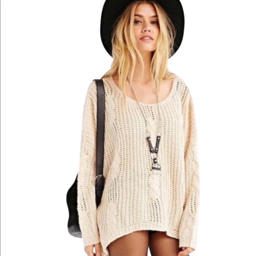 Unif x Urban Outfitters Knit Cream Sweater